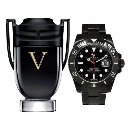 Combo Black Día de los Padres: Perfume Invictus Victory + Reloj Rolex