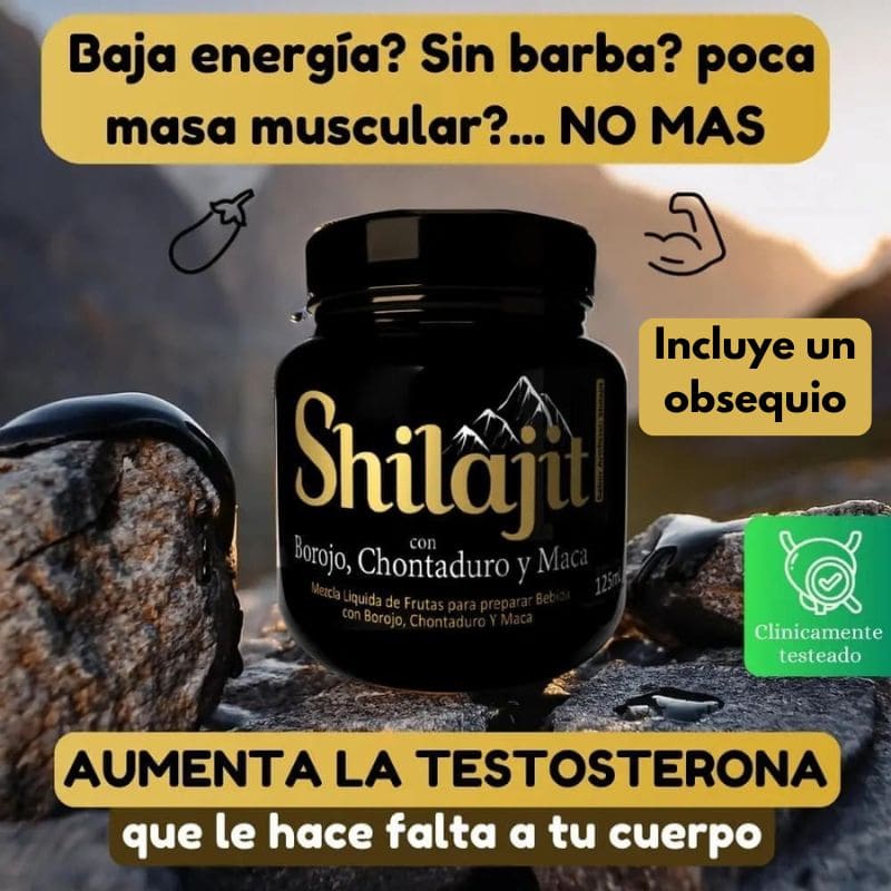 SHILAJIT 125ML ORIGINAL CON REGISTRO INVIMA - Borojó, Maca y Chontaduro. Incluye un obsequio 🎁