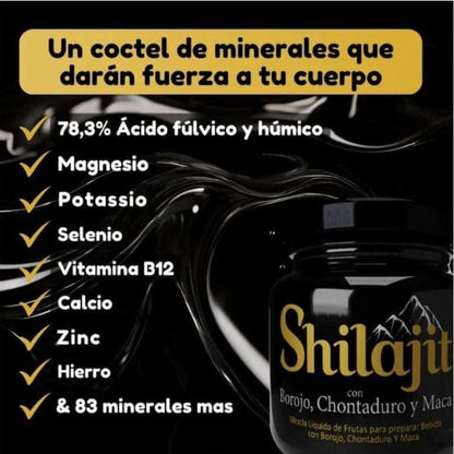 SHILAJIT 125ML ORIGINAL CON REGISTRO INVIMA - Borojó, Maca y Chontaduro. Incluye un obsequio 🎁