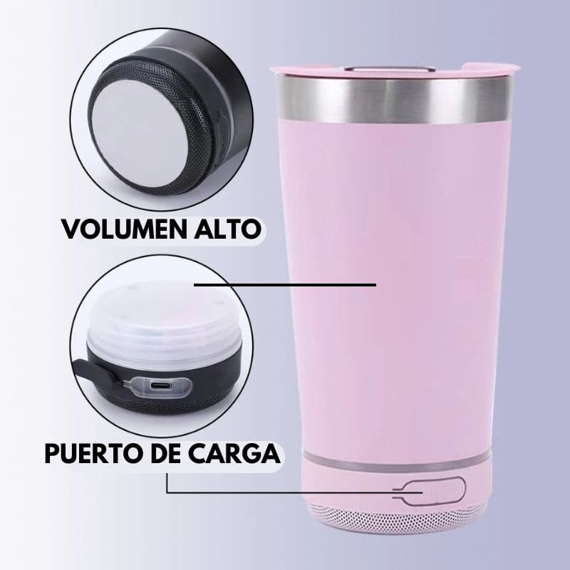 Vaso Térmico Bluetooth con Música 🎶 y Destapador 🍻 – Combo Perfecto!