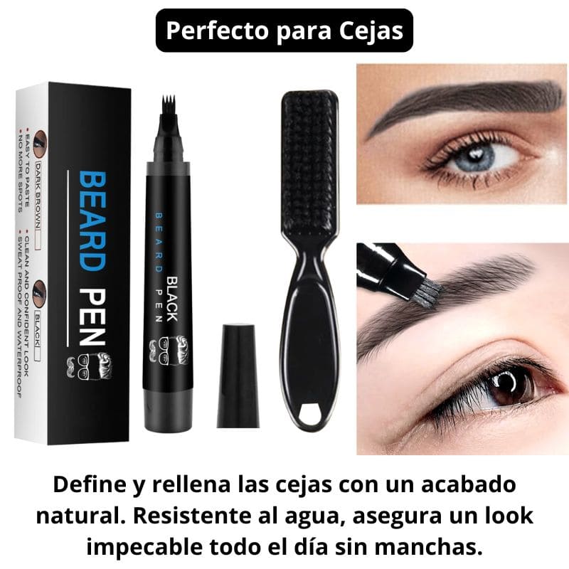 Corrector de Barba, Cejas y Cabello - Pigmentación Intensa y Resistente al Agua