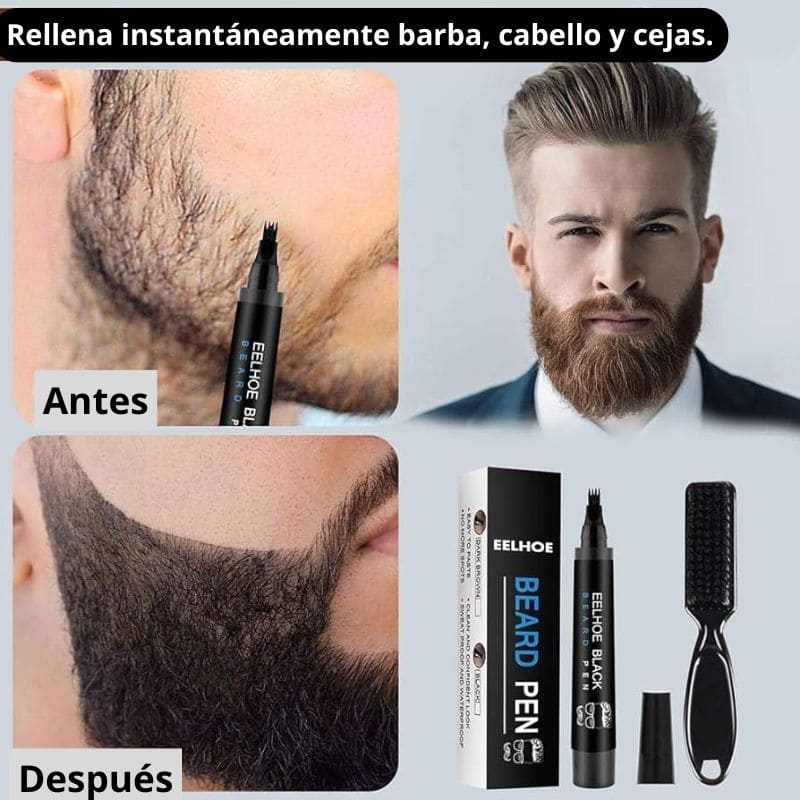 Corrector de Barba, Cejas y Cabello - Pigmentación Intensa y Resistente al Agua