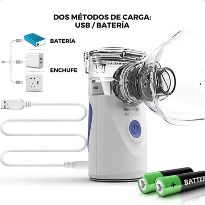 NEBULIZADOR PORTÁTIL ULTRASÓNICO RECARGABLE USB