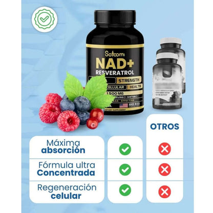 NAD + Resveratrol 1500mg - 100 Caps | Registro INVIMA