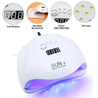 Cabina para Uñas de Gel Acrílico - Led/UV Sun5 Digital 48w Bivolt