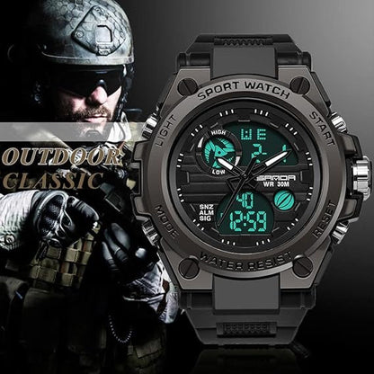 Relojes Deportivos Masculinos SANDA Original: Resistencia al Agua y Multifuncionalidad Militar