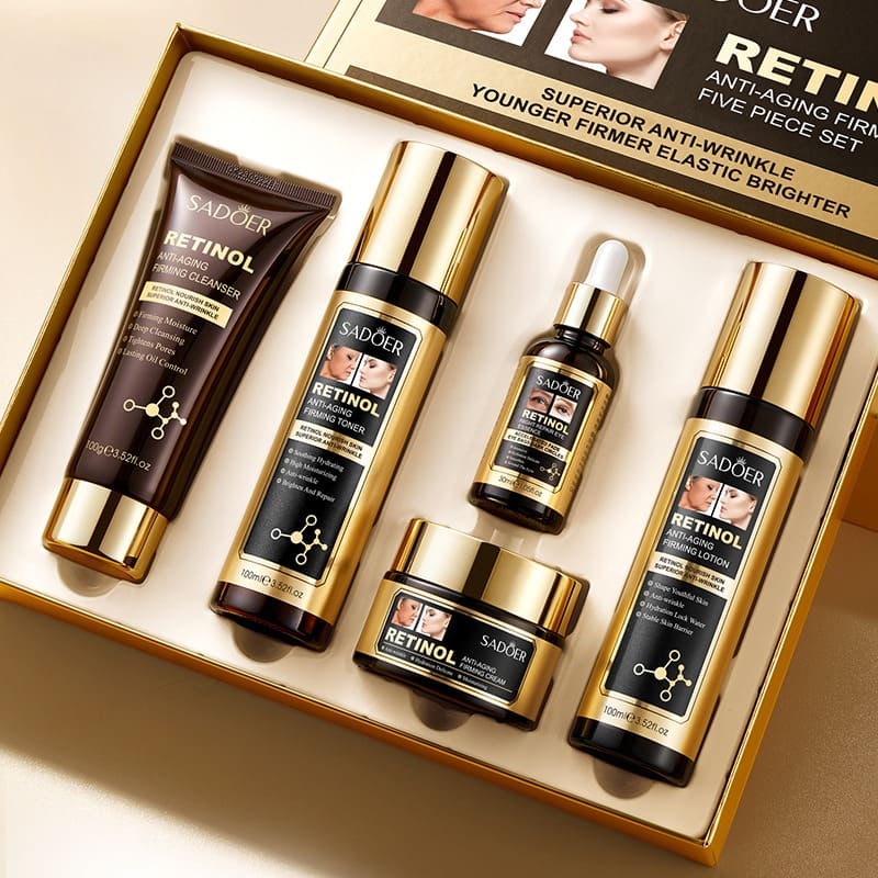 KIT Retinol Lujo: Antienvejecimiento, Antirugas, Acne, Ojeras y Oleosidad