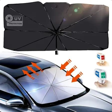 Sombrilla Parasol Para Auto UV50+ con Aislamiento Térmico