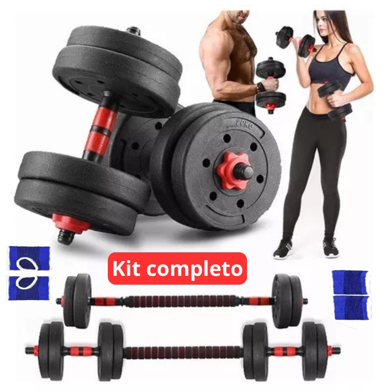 KIT DE PESAS 44LBS PREMIUM 💪🏽 Más de 18 piezas